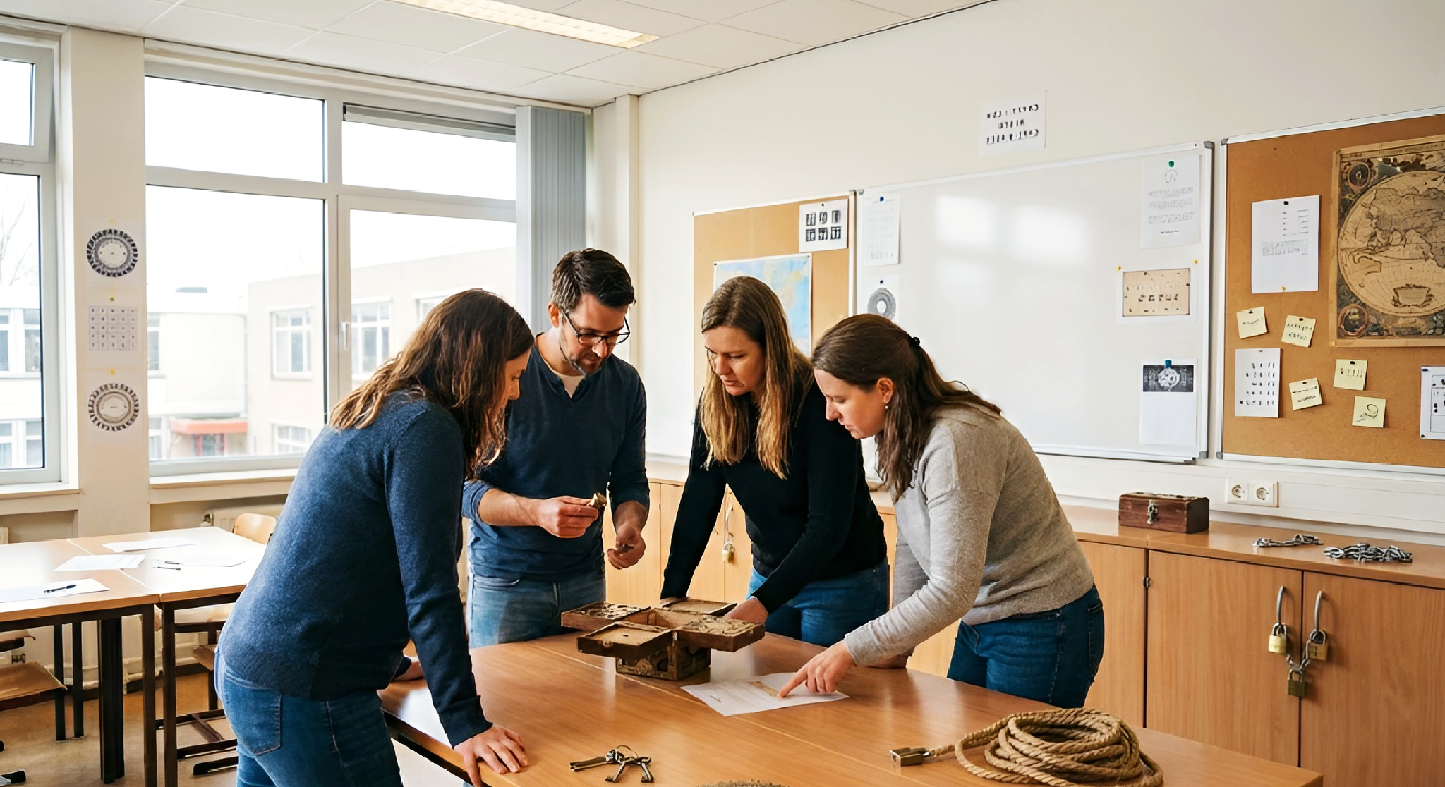 Inimesed lahendavad mobiilset põgenemismängu tuttavas keskkonnas